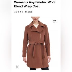 Michael Michael Kors Women’s Asymmetric Wool Blend Wrap Coat